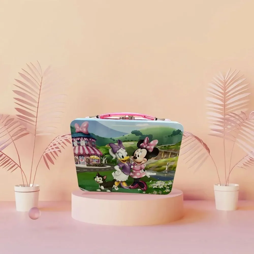 Disney Minnie Mouse Tin Lunch Metal Box with clear window